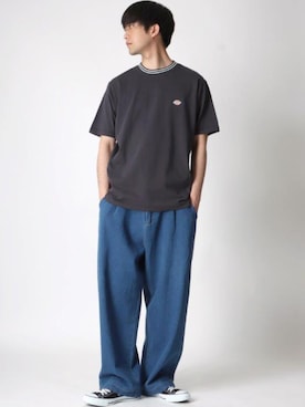 「Lazar（ラザル）のアイテム（デニムパンツ）」を使った、Lazarさん（メンズ・177cm）の夏コーディネート