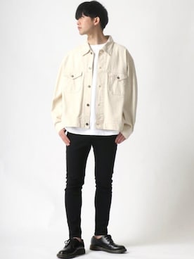 「秋トレンド2021」｜「アイテム（デニムジャケット）」を使った、Ｔさん（メンズ・177cm）の秋コーディネート