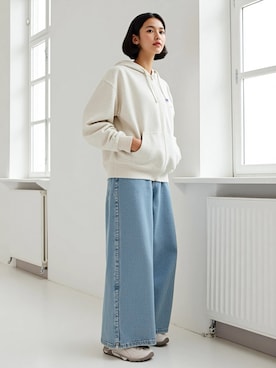「アイテム（パーカー）」を使った、Lazarさん（レディース・156cm）の秋コーディネート