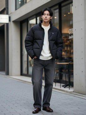 「アイテム（ダウンジャケット/コート）」を使った、Lazarさん（メンズ・176cm）の秋コーディネート