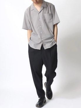 「Lazar（ラザル）のアイテム（シャツ/ブラウス）」を使った、Lazarさん（メンズ・177cm）の夏コーディネート