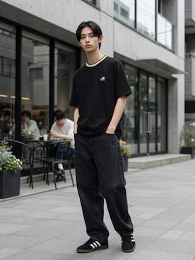「HANES(ヘインズ)のアイテム」を使った、Lazarさん(メンズ・176cm)の夏コーディネート