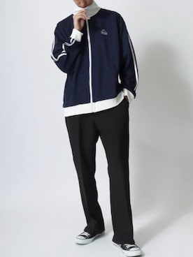 「アイテム（ジャージ）」を使った、Ｔさん（メンズ・177cm）の冬コーディネート
