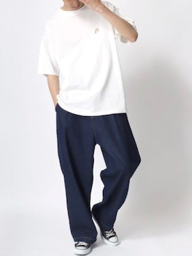 「Lazar（ラザル）のアイテム（デニムパンツ）」を使った、Lazarさん（メンズ・177cm）の夏コーディネート