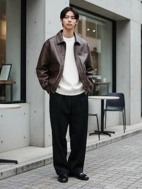 「Lee（リー）のアイテム」を使った、Lazarさん（メンズ・176cm）の冬コーディネート