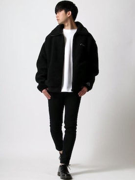 「Kappa（カッパ）のアイテム（ブルゾン）」を使った、Lazarさん（メンズ・177cm）の冬コーディネート