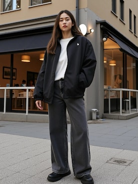 「アイテム（スウェット）」を使った、Lazarさん（レディース・164cm）の秋コーディネート