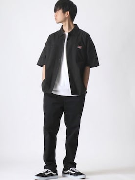 「BEN DAVIS（ベンデイビス）のアイテム（Tシャツ/カットソー）」を使った、Ｔさん（メンズ・177cm）の夏コーディネート