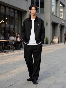 「アイテム（ブルゾン）」を使った、Lazarさん（メンズ・176cm）の春コーディネート