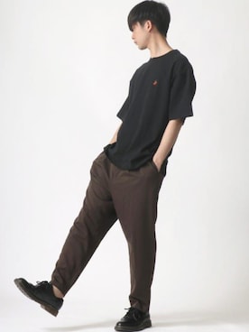 「Dr. Martens（ドクターマーチン）のアイテム（ローファー）」を使った、Ｔさん（メンズ・177cm）の夏コーディネート