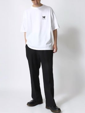 「アイテム（スラックス）」を使った、Lazarさん（メンズ・177cm）の秋コーディネート