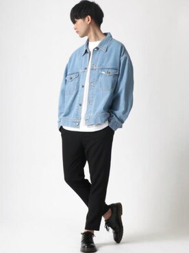 「BEN DAVIS（ベンデイビス）のアイテム（Tシャツ/カットソー）」を使った、Ｔさん（メンズ・177cm）の秋コーディネート