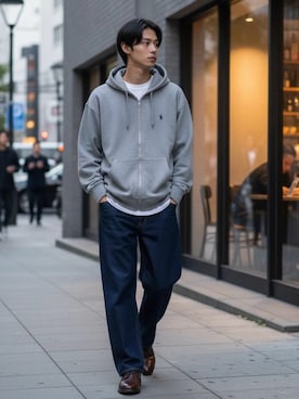 「U.S. POLO ASSN.（ユーエスポロアッスン）のアイテム」を使った、Lazarさん（メンズ・176cm）の春コーディネート