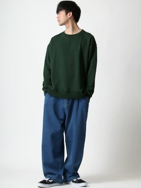 「Lazar（ラザル）のアイテム（デニムパンツ）」を使った、Lazarさん（メンズ・177cm）の秋コーディネート