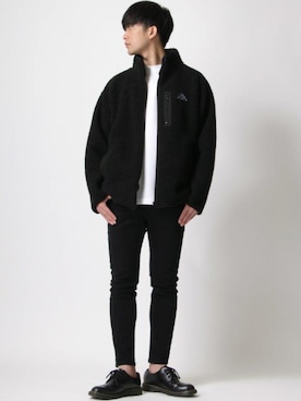 「Dr. Martens（ドクターマーチン）のアイテム（ローファー）」を使った、Ｔさん（メンズ・177cm）の冬コーディネート