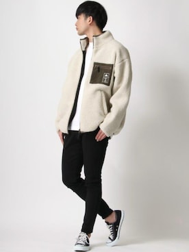 「Kappa（カッパ）のアイテム（ブルゾン）」を使った、Lazarさん（メンズ・177cm）の冬コーディネート