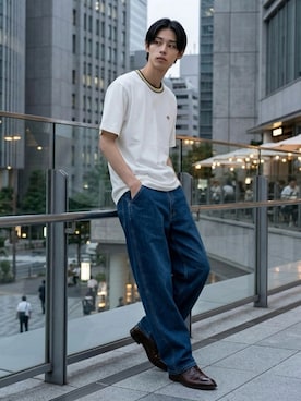 「Levi's（リーバイス）のアイテム（パンツ）」を使った、Lazarさん（メンズ・176cm）の夏コーディネート