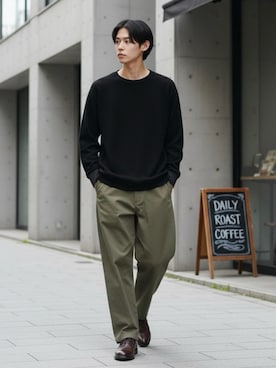 「Lee（リー）のアイテム」を使った、Lazarさん（メンズ・176cm）の秋コーディネート