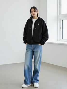 「アイテム（Tシャツ/カットソー）」を使った、Lazarさん（レディース・168cm）の秋コーディネート