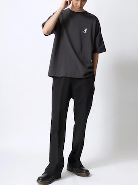 「アイテム（スラックス）」を使った、Ｔさん（メンズ・177cm）の夏コーディネート