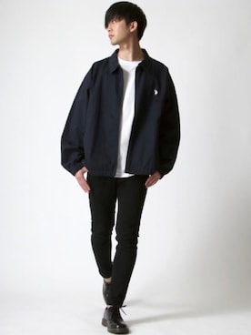 「Dr. Martens（ドクターマーチン）のアイテム（ローファー）」を使った、Ｔさん（メンズ・177cm）の冬コーディネート