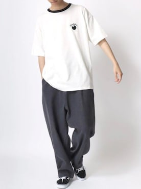 「Lazar（ラザル）のアイテム（デニムパンツ）」を使った、Lazarさん（メンズ・177cm）の夏コーディネート