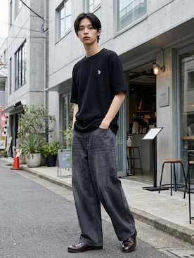 「半袖」｜Lazarさん（メンズ・176cm）の春コーディネート