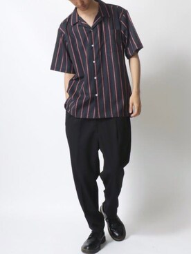 「Lazar（ラザル）のアイテム（シャツ/ブラウス）」を使った、Lazarさん（メンズ・177cm）の春コーディネート