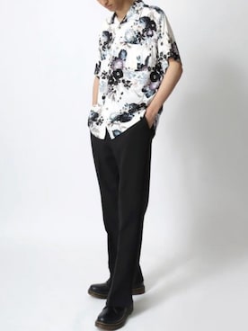 「Lazar（ラザル）のアイテム（シャツ/ブラウス）」を使った、Lazarさん（メンズ・177cm）の夏コーディネート