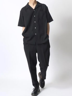 「Lazar（ラザル）のアイテム（シャツ/ブラウス）」を使った、Lazarさん（メンズ・177cm）の春コーディネート