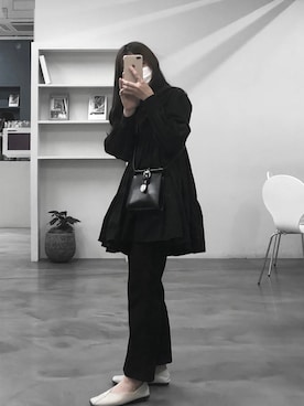 「オルチャンファッション」｜「アイテム（ワンピース/ドレス）」を使った、ぽさん（レディース・160cm）の秋コーディネート