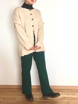 「Avail（アベイル）のアイテム（スラックス）」を使った、Minea*さん（レディース・157cm）の冬コーディネート