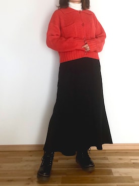 「タートルネック」｜「アイテム（インナーウェア/肌着）」を使った、Minea*さん（レディース・157cm）の冬コーディネート
