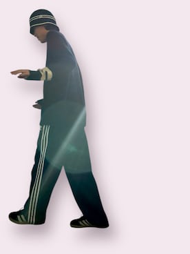 「アイテム（スウェットパンツ）」を使った、Tさん（メンズ・168cm）の冬コーディネート