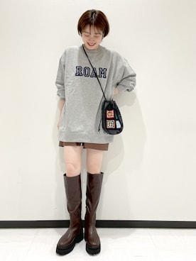 「ジーナシス」｜「アイテム（スウェット）」を使った、スズさん（レディース・162cm）の夏コーディネート