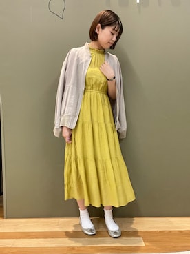 「earth music&ecology（アースミュージックアンドエコロジー）のアイテム（MA-1）」を使った、さきさん（レディース・164cm）の春コーディネート