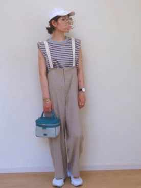 「JOURNAL STANDARD relume（ジャーナルスタンダード　レリューム）のアイテム（オールインワン・サロペット）」を使った、sato**さん（レディース・165cm）の夏コーディネート