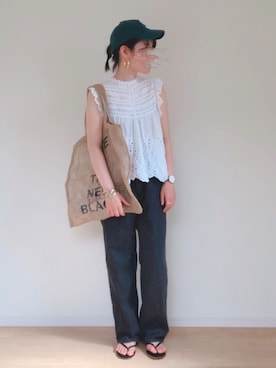 「LOUNGEDRESS（ラウンジドレス）のアイテム（ピアス（両耳用））」を使った、sato**さん（レディース・164cm）の夏コーディネート