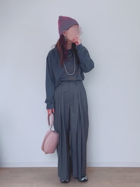 「アイテム（帽子）」を使った、sato**さん（レディース・164cm）の秋コーディネート