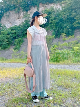 「アイテム（キャップ、その他）」を使った、sato**さん（レディース・164cm）の夏コーディネート
