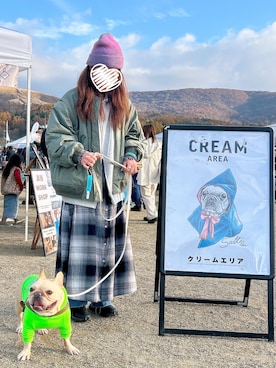 「アイテム（ニットキャップ/ビーニー）」を使った、sato**さん（レディース・164cm）の秋コーディネート