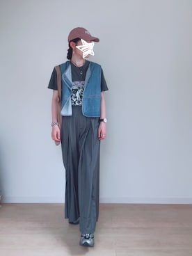 「アイテム（ベスト）」を使った、sato**さん（レディース・164cm）の秋コーディネート