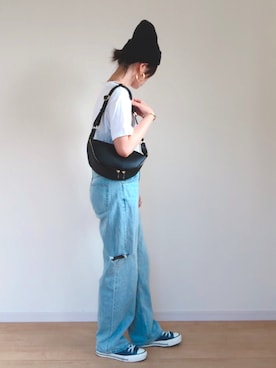 「LOUNGEDRESS（ラウンジドレス）のアイテム（ピアス（両耳用））」を使った、sato**さん（レディース・164cm）の秋コーディネート