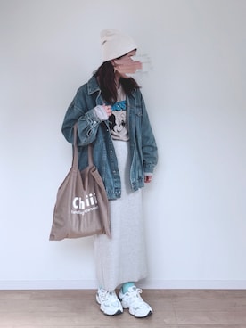 「トートバック」｜「アイテム（ジャケット/アウター）」を使った、sato**さん（レディース・164cm）の春コーディネート