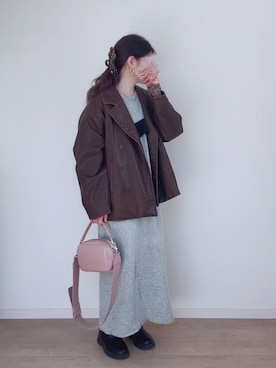 「SANSeLF（サンセルフ）のアイテム」を使った、sato**さん（レディース・164cm）の冬コーディネート