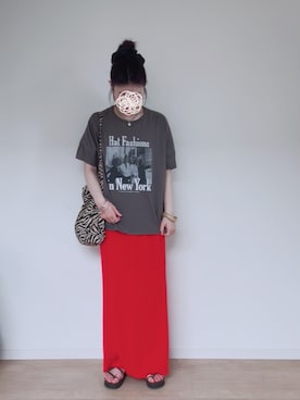 「アイテム（イヤーカフ）」を使った、sato**さん（レディース・164cm）の夏コーディネート