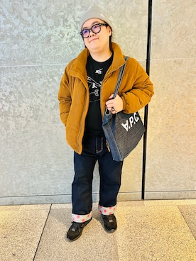 「Levi's（リーバイス）のアイテム（パンツ）」を使った、りゅうたさん（メンズ・160cm）の冬コーディネート