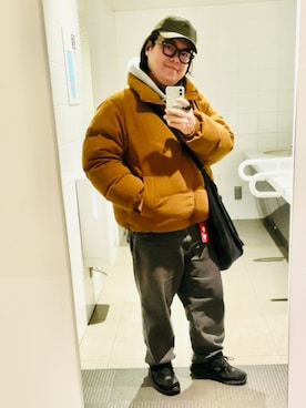 「アイテム（トートバッグ）」を使った、りゅうたさん（メンズ・159cm）の冬コーディネート