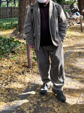 「FREAK'S STORE（フリークスストア）のアイテム（テーラードジャケット）」を使った、りゅうたさん（メンズ・158cm）の秋コーディネート