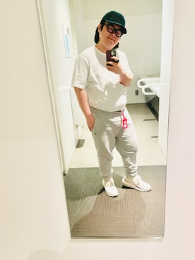 「LACOSTE（ラコステ）の【LACOSTE】FLANNNEL CAP（キャップ、グリーン系）」を使った、りゅうたさん（メンズ・160cm）の春コーディネート